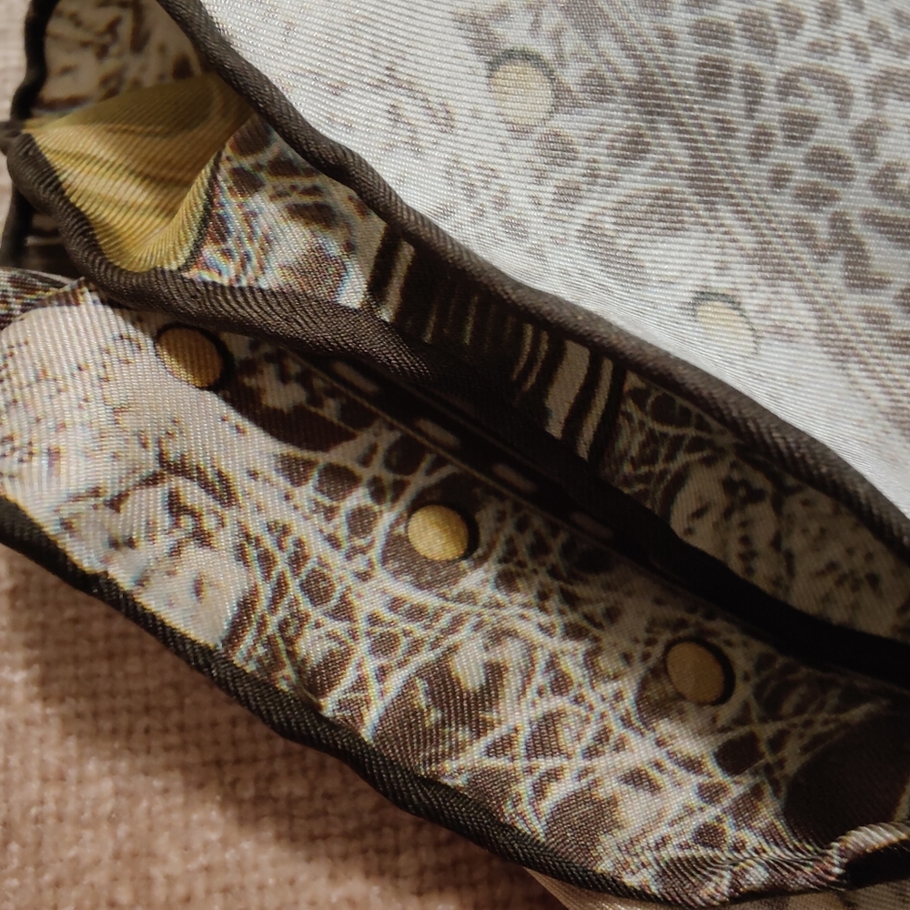 Vintage Talbot's Travel Postcards Luggage Themed Print Silk Scarf, 17" X 66" - Picture 7 of 8